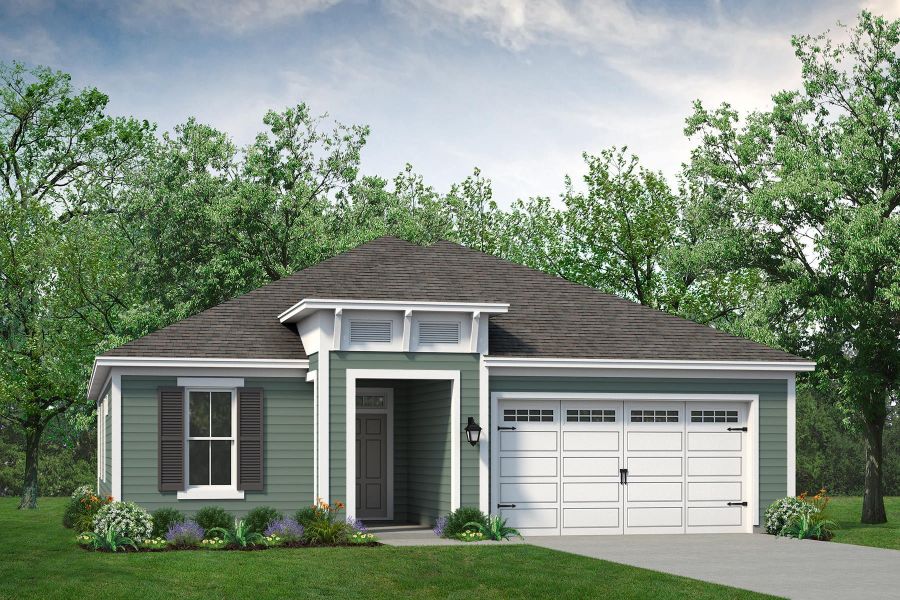 Representative exterior photo of a completed home built from the The Redbud by Chesapeake Homes in Coastal Club of the Carolinas, Calabash, NC (Image 26). Representative exterior photo of a completed home built from the The Redbud by Chesapeake Homes in Coastal Club of the Carolinas, Calabash, NC (Image 26).
