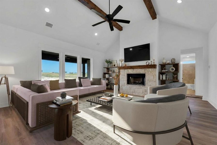 Furnished interior view inside a new home in , Waxahachie (Image 7).