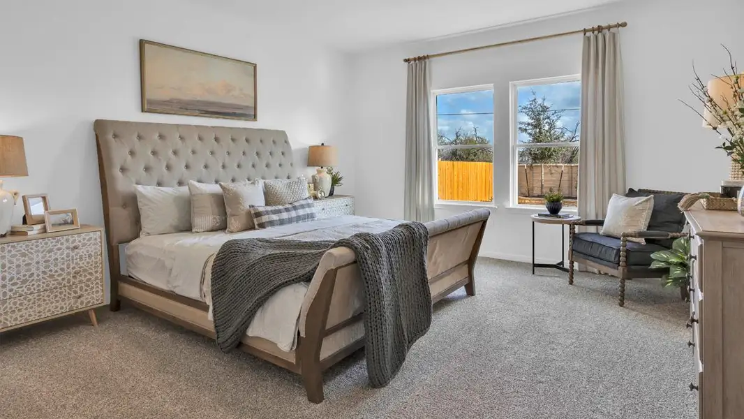 Furnished interior view inside a new home in Trails at Wildhorse, Austin (Image 20). Furnished interior view inside a new home in Trails at Wildhorse, Austin (Image 20).