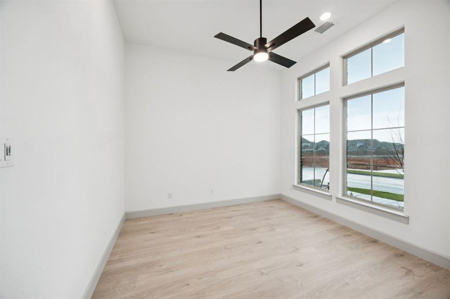 Your beautiful, light filled home office is the perfect place for work or play!