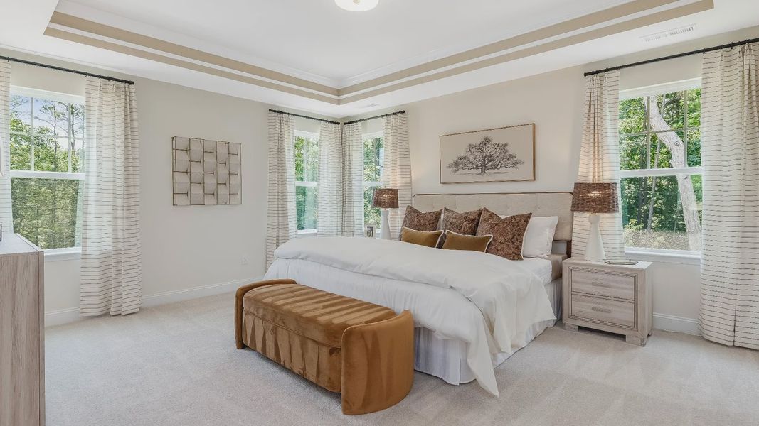Furnished interior view inside a new home in Sidney Creek Single Family, Zebulon (Image 22).