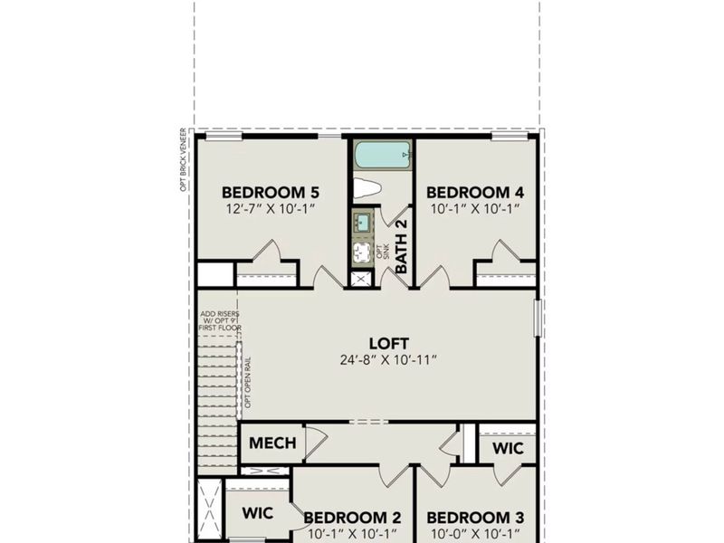 2D floor plan layout of this home in Agave, San Antonio, TX (Image 5).