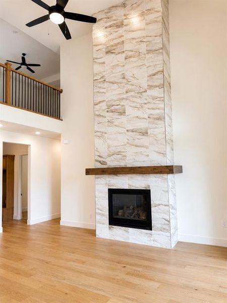 The entire family will love gathering in your spacious new family room with stunning floor to ceiling fireplace!