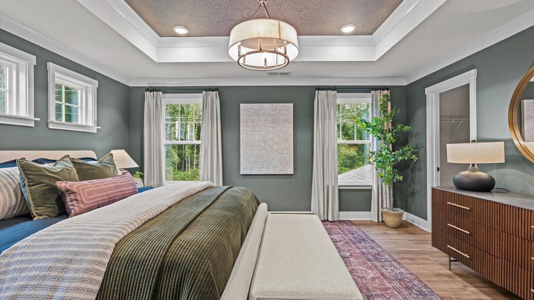 Representative furnished interior of a home built from the Pelham by DRB Homes in Station Pointe, Angier (Image 34).