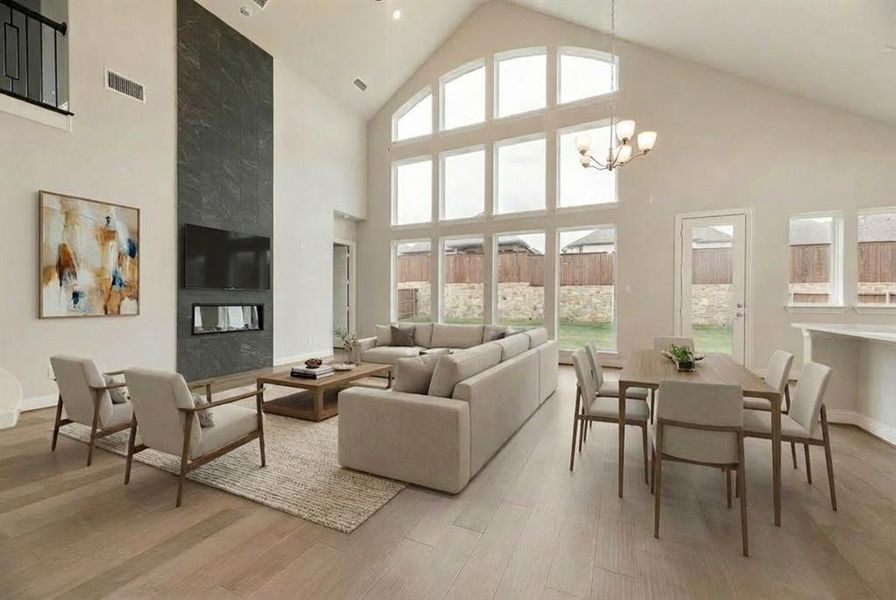 Furnished interior view inside a new home in Monterra, Fate (Image 7).