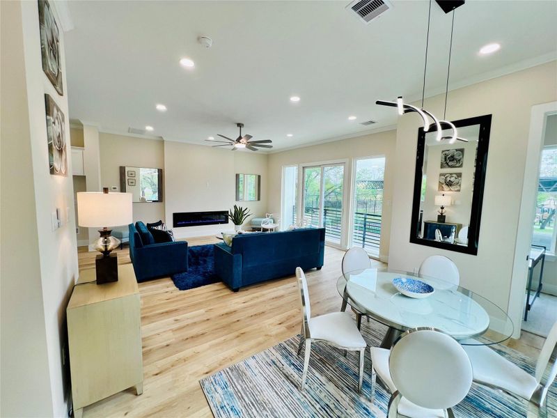 Furnished interior view inside a new home in , Houston (Image 12).