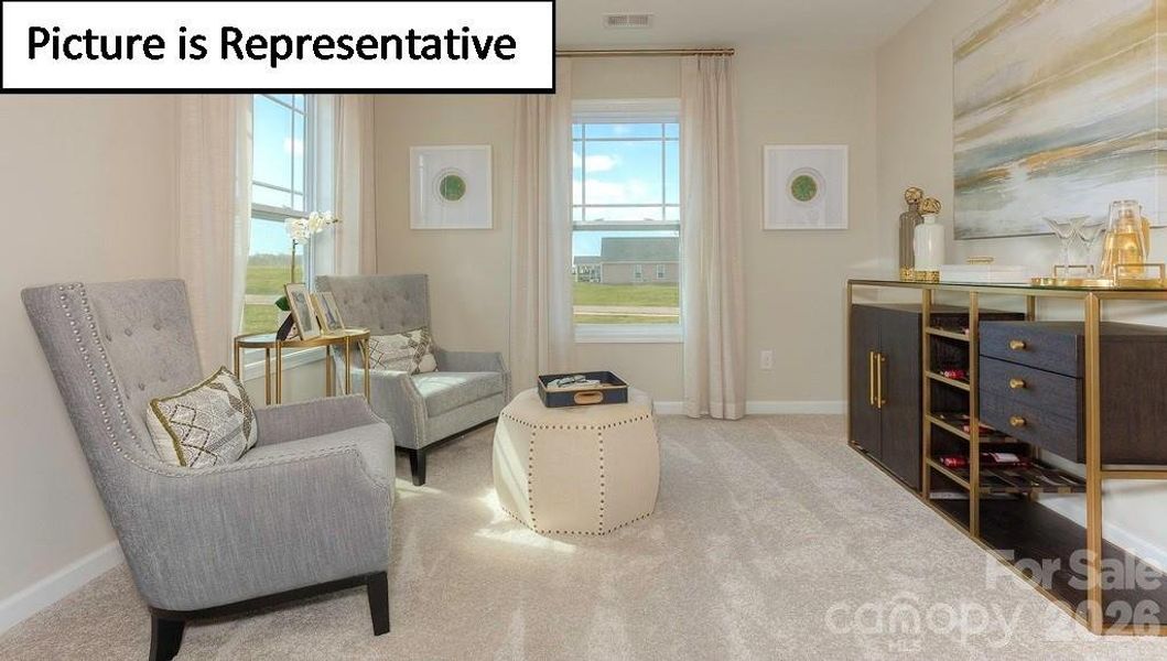 Furnished interior view inside a new home in Falls Cove, Troutman (Image 7). Furnished interior view inside a new home in Falls Cove, Troutman (Image 7).