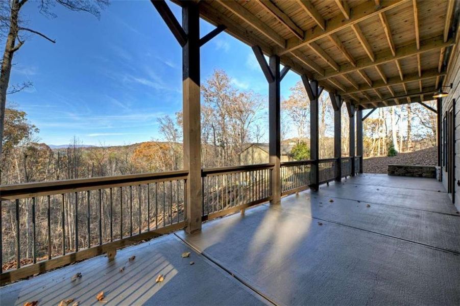 Exterior details and patio area of a home in , Ellijay (Image 2).