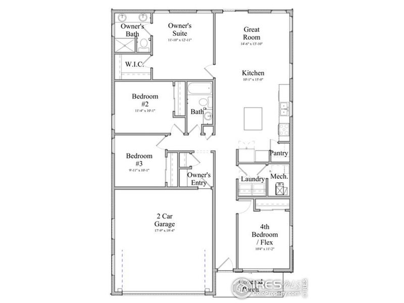 2D floor plan layout of this home in Union Colony West, Greeley, CO (Image 2). 2D floor plan layout of this home in Union Colony West, Greeley, CO (Image 2).