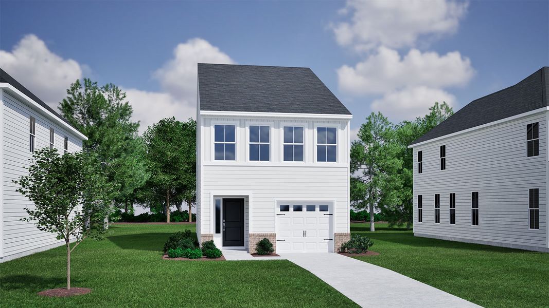 Representative exterior photo of a completed home built from the Dillon - Genesis Value Collection by Mungo Homes in Central Creek, Goose Creek, SC (Image 2).
