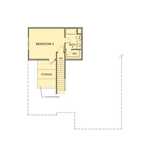 2D floor plan layout for the Fieldcrest by Kerley Family Homes in Pevensie Manor, Powder Springs, GA (Image 4).