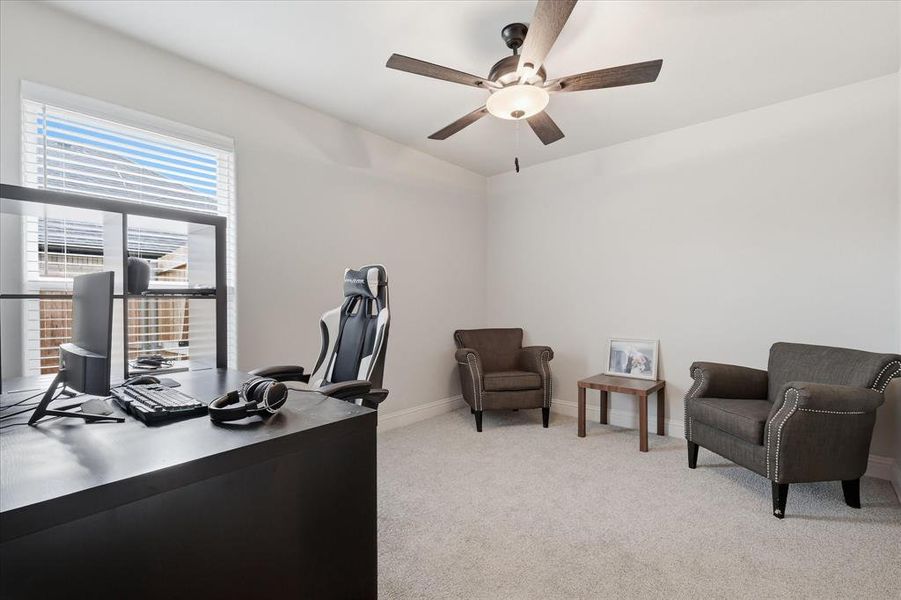 Dedicated office space ideal for working from home, studying, or additional flexible use.