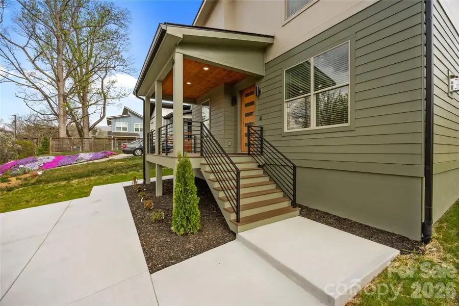 Exterior details and patio area of a home in , Asheville (Image 22).