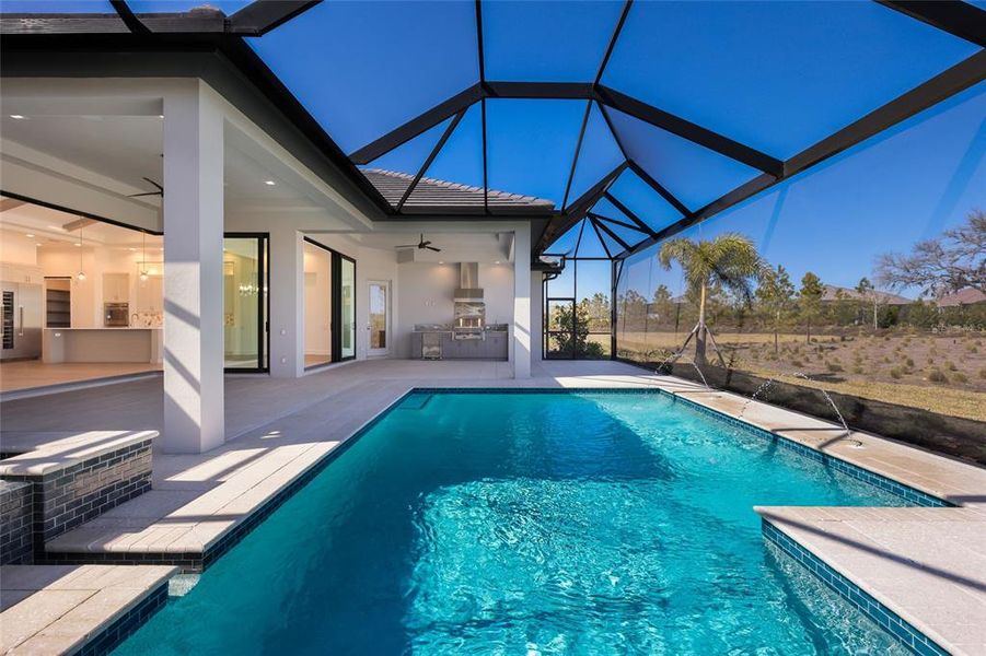 Exterior details and patio area of a home in Wild Blue at Waterside, Sarasota (Image 28). Exterior details and patio area of a home in Wild Blue at Waterside, Sarasota (Image 28).
