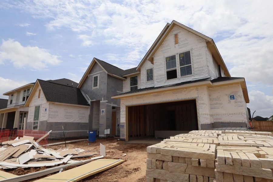 In-progress construction of a new home in Dunham Pointe, Cypress, TX (Image 7).