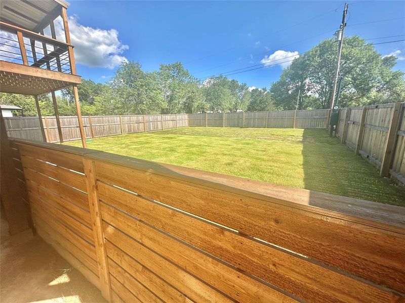 View of fenced backyard View of fenced backyard