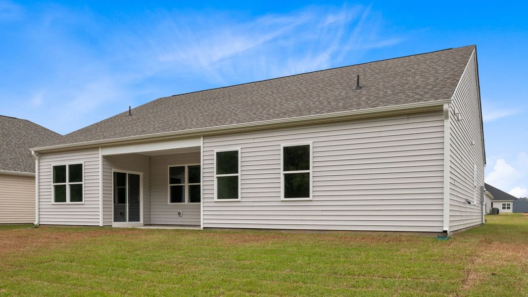 Front exterior of a new home in Villa Grande, Winterville, NC, highlighting curb appeal (Image 20).