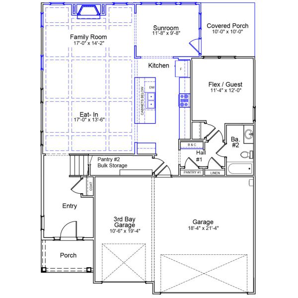 2D floor plan layout of this home in Hewing Farms, Summerville, SC (Image 3).