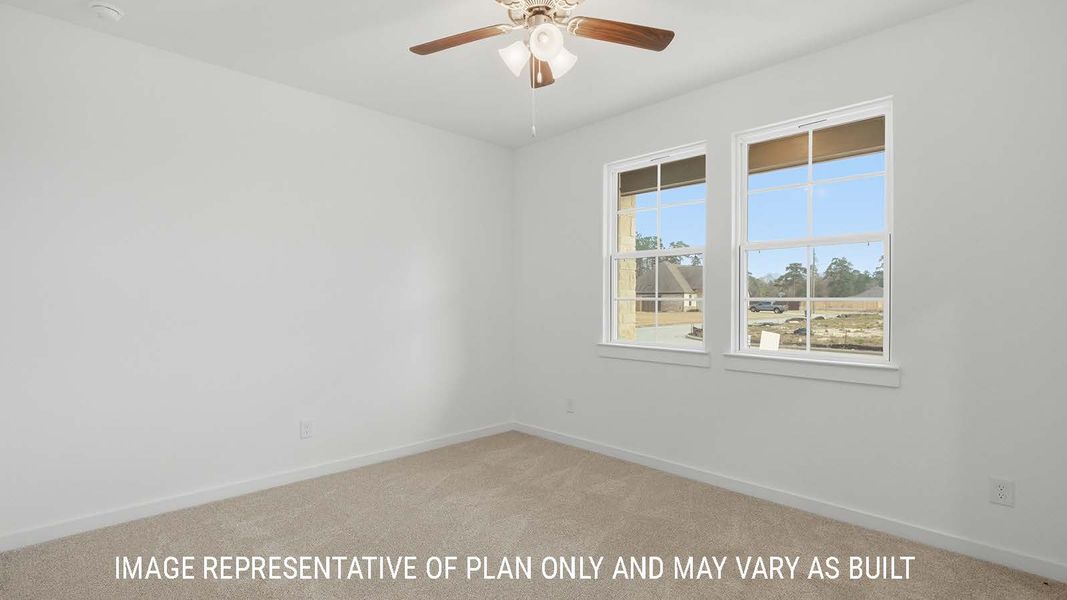 Representative unfurnished interior of a home built from the Berkshire by D.R. Horton in The Woods, Lumberton (Image 23). Representative unfurnished interior of a home built from the Berkshire by D.R. Horton in The Woods, Lumberton (Image 23).