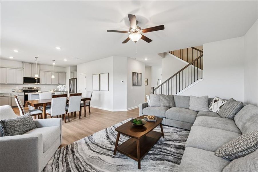Furnished interior view inside a new home in The Hills at Cedar Creek, Winder (Image 7).