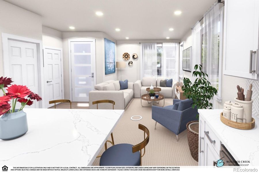 Furnished interior view inside a new home in Baseline, Broomfield (Image 4).