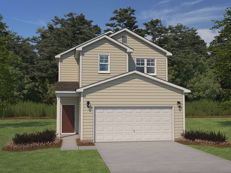 Front exterior of a new home in Portrait Hills, Aiken, SC, highlighting curb appeal (Image 1).