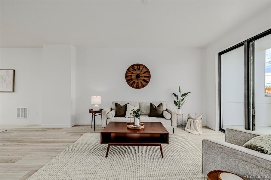 Furnished interior view inside a new home in The Hub at Virginia Village, Denver (Image 4). Furnished interior view inside a new home in The Hub at Virginia Village, Denver (Image 4).