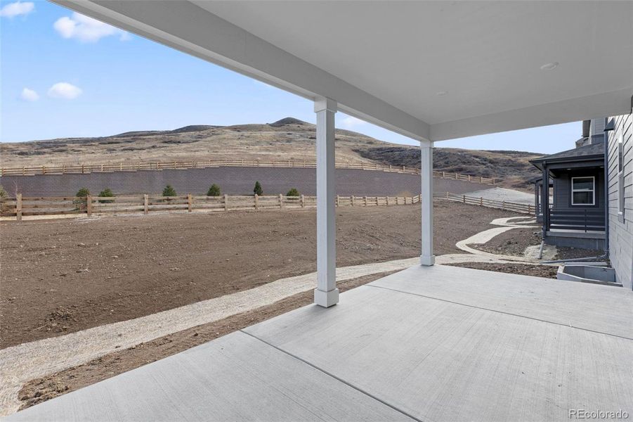 Exterior details and patio area of a home in The Manors Collection at Golden Overlook, Golden (Image 28).