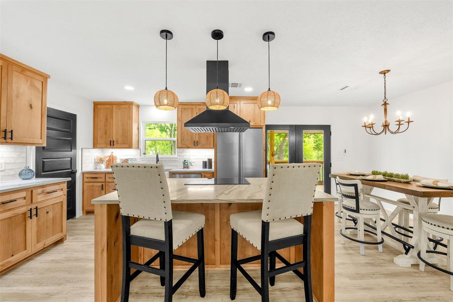 Furnished interior view inside a new home in , Point Blank (Image 17).