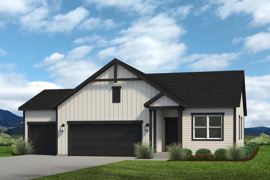 Representative exterior photo of a completed home built from the Holly by Baessler Homes in Hudson Hills, Hudson, CO (Image 2).