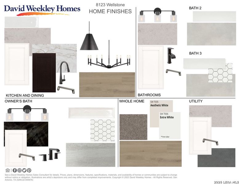 Sample of building materials used in homes in The Crossvine 55’, Schertz (Image 2).