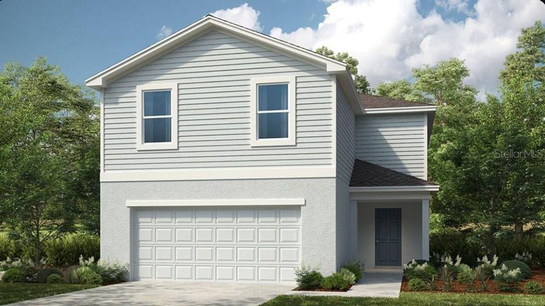 Front exterior of a new home in Marion Creek, Haines City, FL, highlighting curb appeal (Image 1). Front exterior of a new home in Marion Creek, Haines City, FL, highlighting curb appeal (Image 1).