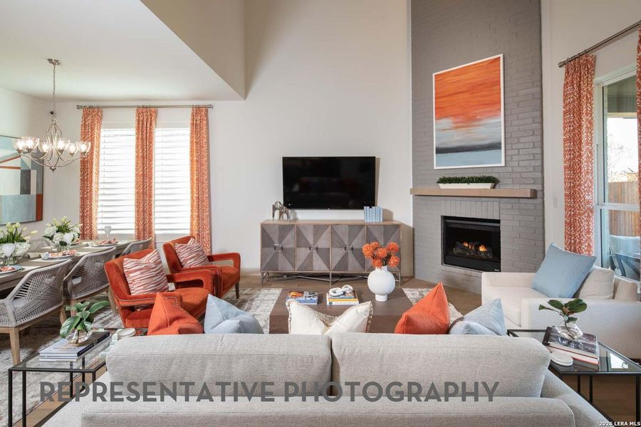 Furnished interior view inside a new home in Davis Ranch, San Antonio (Image 27). Furnished interior view inside a new home in Davis Ranch, San Antonio (Image 27).