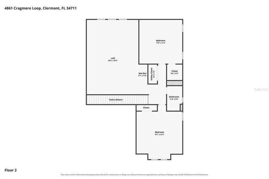 2D floor plan layout of this home in , Clermont, FL (Image 7). 2D floor plan layout of this home in , Clermont, FL (Image 7).
