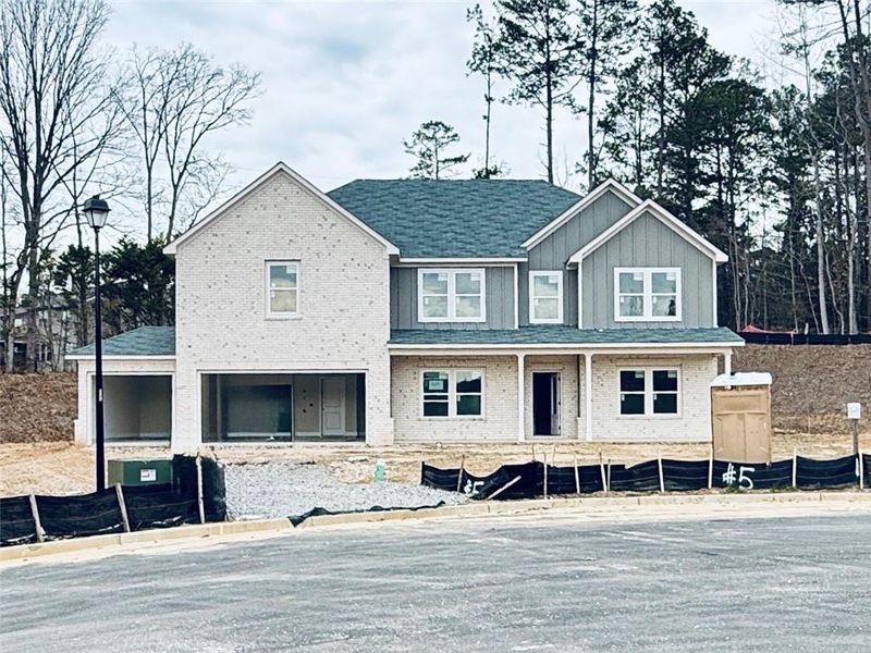 In-progress construction of a new home in , Hoschton, GA (Image 4).