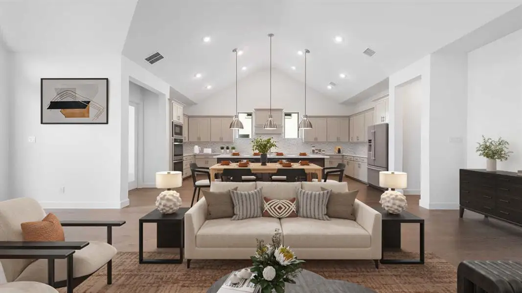 Furnished interior view inside a new home in Myrtle Creek 71', Waxahachie (Image 10). Furnished interior view inside a new home in Myrtle Creek 71', Waxahachie (Image 10).