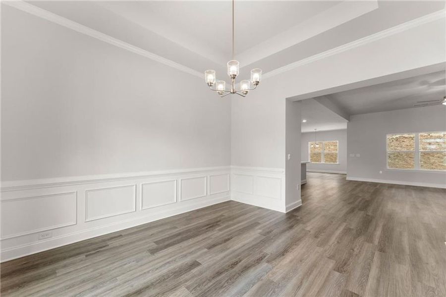 Representative unfurnished interior of a home built from the 2620 by Adams Homes in Williams Ridge, Bailey (Image 16). Representative unfurnished interior of a home built from the 2620 by Adams Homes in Williams Ridge, Bailey (Image 16).