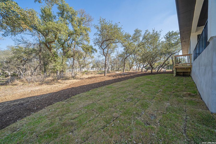 Exterior details and patio area of a home in , New Braunfels (Image 27).