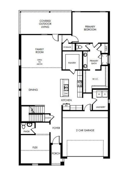 2D floor plan layout of this home in , McKinney, TX (Image 2).