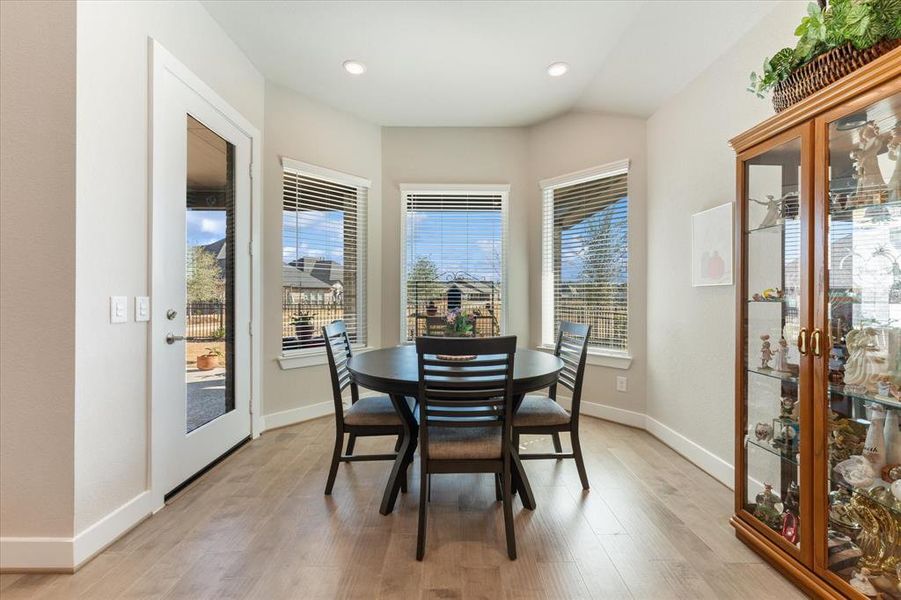 Dedicated dining or breakfast area with gorgeous views to the outside