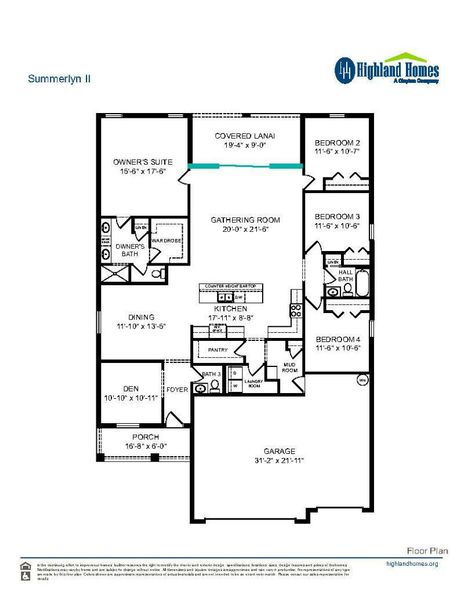 Summerlyn II - Home Layout