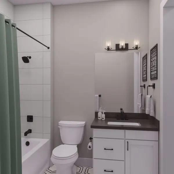 Furnished interior view inside a new home in Bridgeland, Cypress (Image 16). Furnished interior view inside a new home in Bridgeland, Cypress (Image 16).