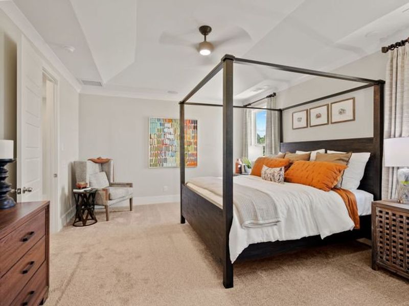 Representative furnished interior of a home built from the Riley P by True Homes in Homecoming, Ravenel (Image 10).