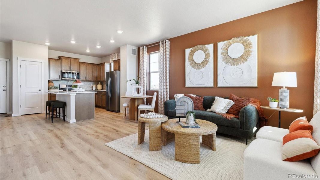 Furnished interior view inside a new home in Horizon Uptown, Aurora (Image 15).