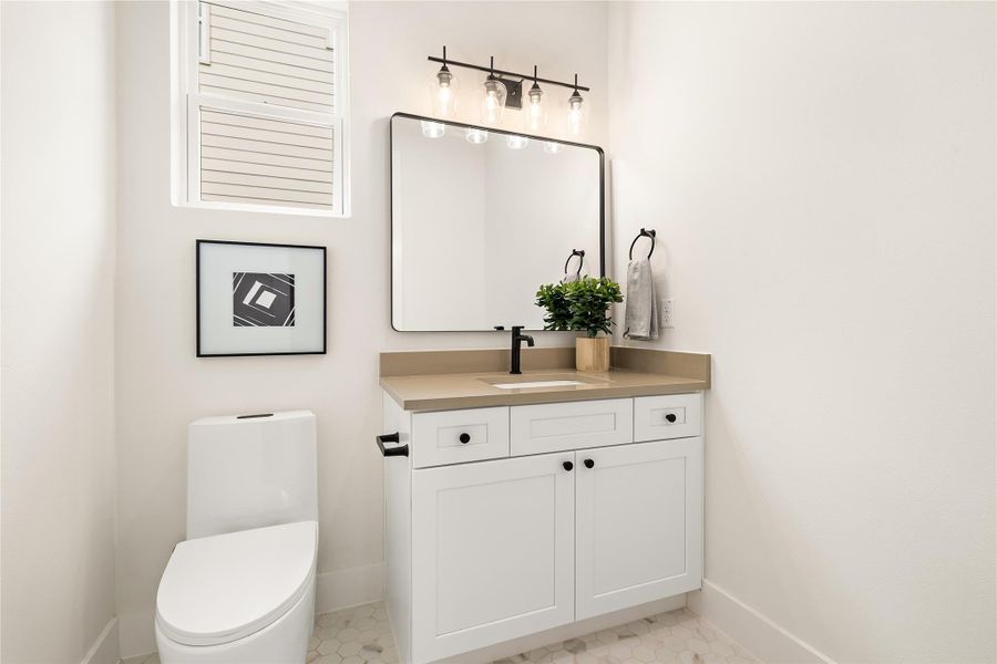 Downstairs half bath Downstairs half bath