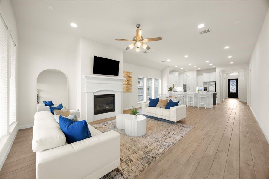 Furnished interior view inside a new home in Amira, Tomball (Image 16).