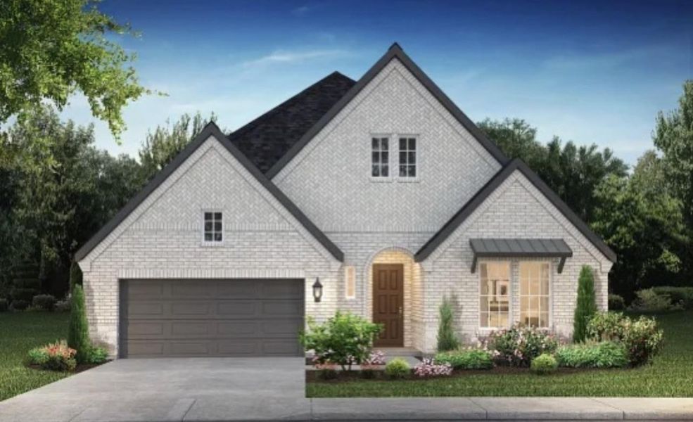 Front exterior of a new home in , Conroe, TX, highlighting curb appeal (Image 1). Front exterior of a new home in , Conroe, TX, highlighting curb appeal (Image 1).