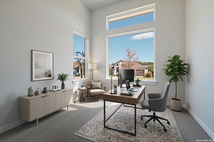 Furnished interior view inside a new home in Meyer Ranch, New Braunfels (Image 9).