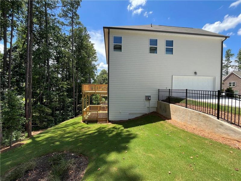Exterior details and patio area of a home in Cascade Ridge at Niskey Lake, Atlanta (Image 3).