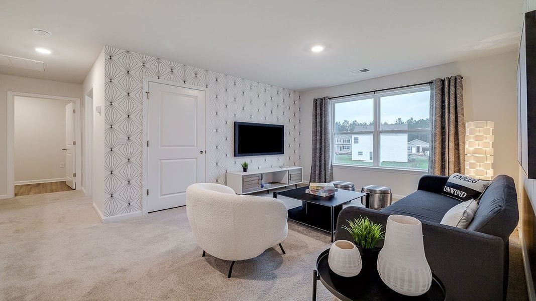 Furnished interior view inside a new home in The Retreat at East Argent, Ridgeland (Image 26). Furnished interior view inside a new home in The Retreat at East Argent, Ridgeland (Image 26).